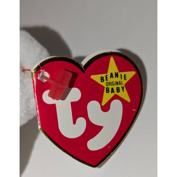 Vintage Ty Beanie Babies Valentino the Bear Style 4058 New Mint PVC Pellets - Picture 4 of 6